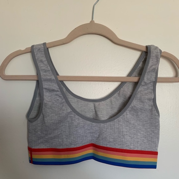 F21 Rainbow Trim Unline Bralette - Picture 3 of 3